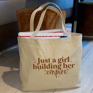 Shoulder Canvas Tote Bag - Just a girl building her empire